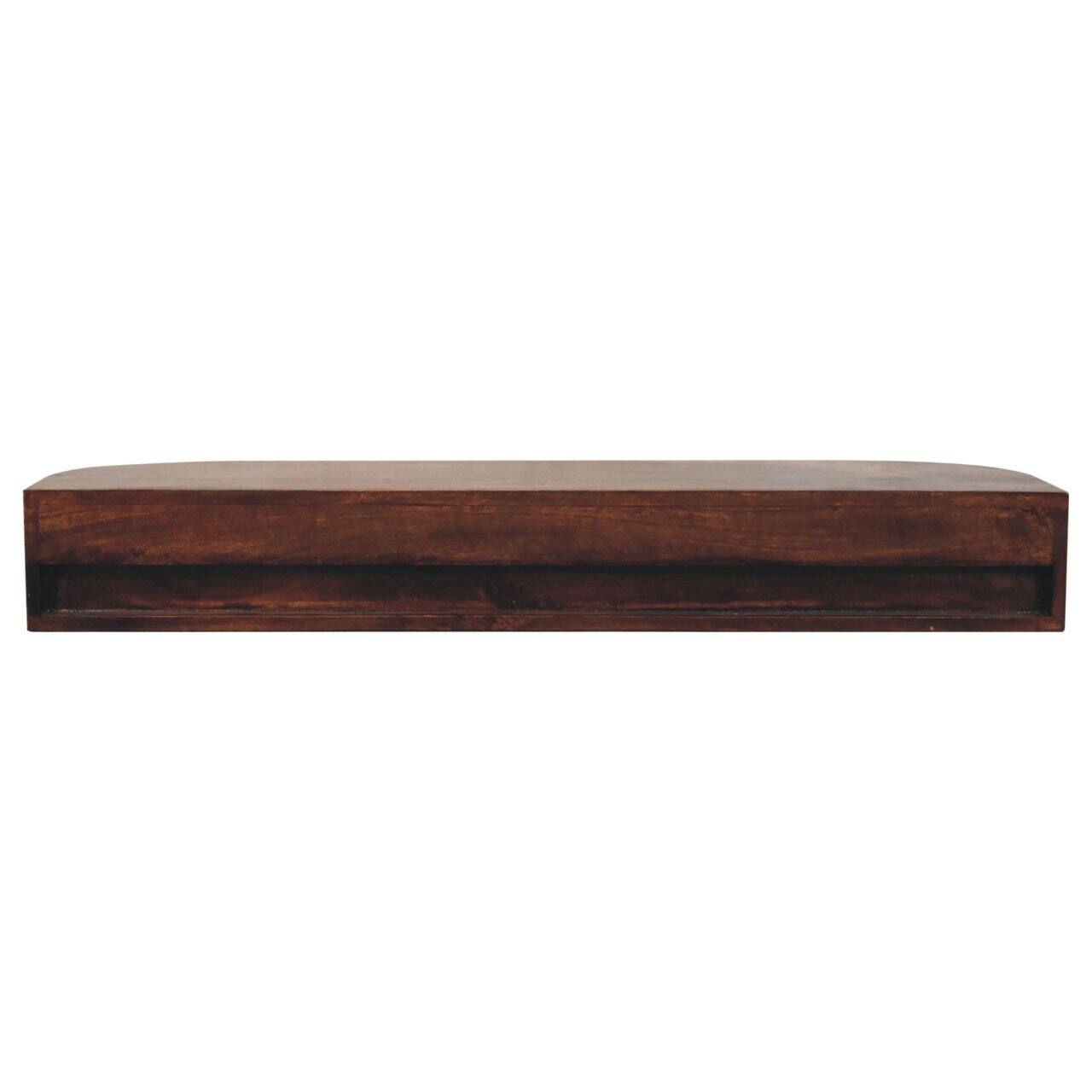 Alt View 4. Artisan Furniture - Artisan Furniture Solid Wood Lunar 2 Drawer Wall Mounted Chestnut Console, Brown - Brown.