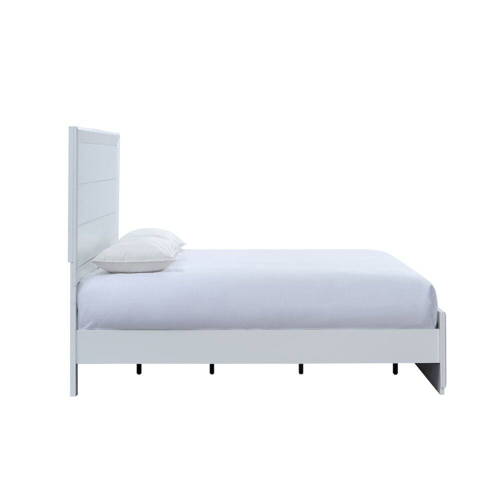 Left. Glory Furniture - Mars Queen Bed - White.