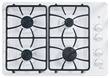 GE - 30" Built-In Gas Cooktop - White-on-White - Larger Front