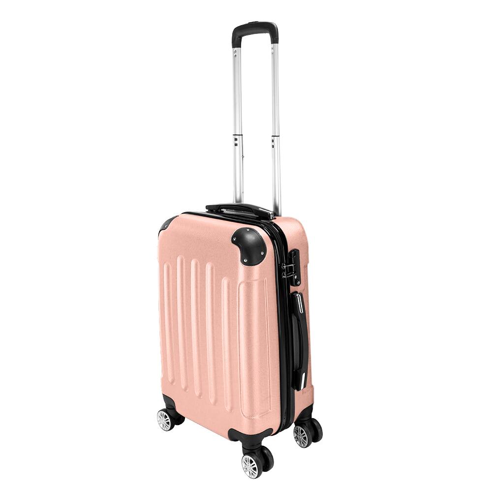 Alt View 4. Winado - 20"/24"/28" 3-Piece Hardshell Carry-On Luggage Set, Lightweight ABS Suitcase with Spinner Wheels & TSA Lock - Rose Gold.