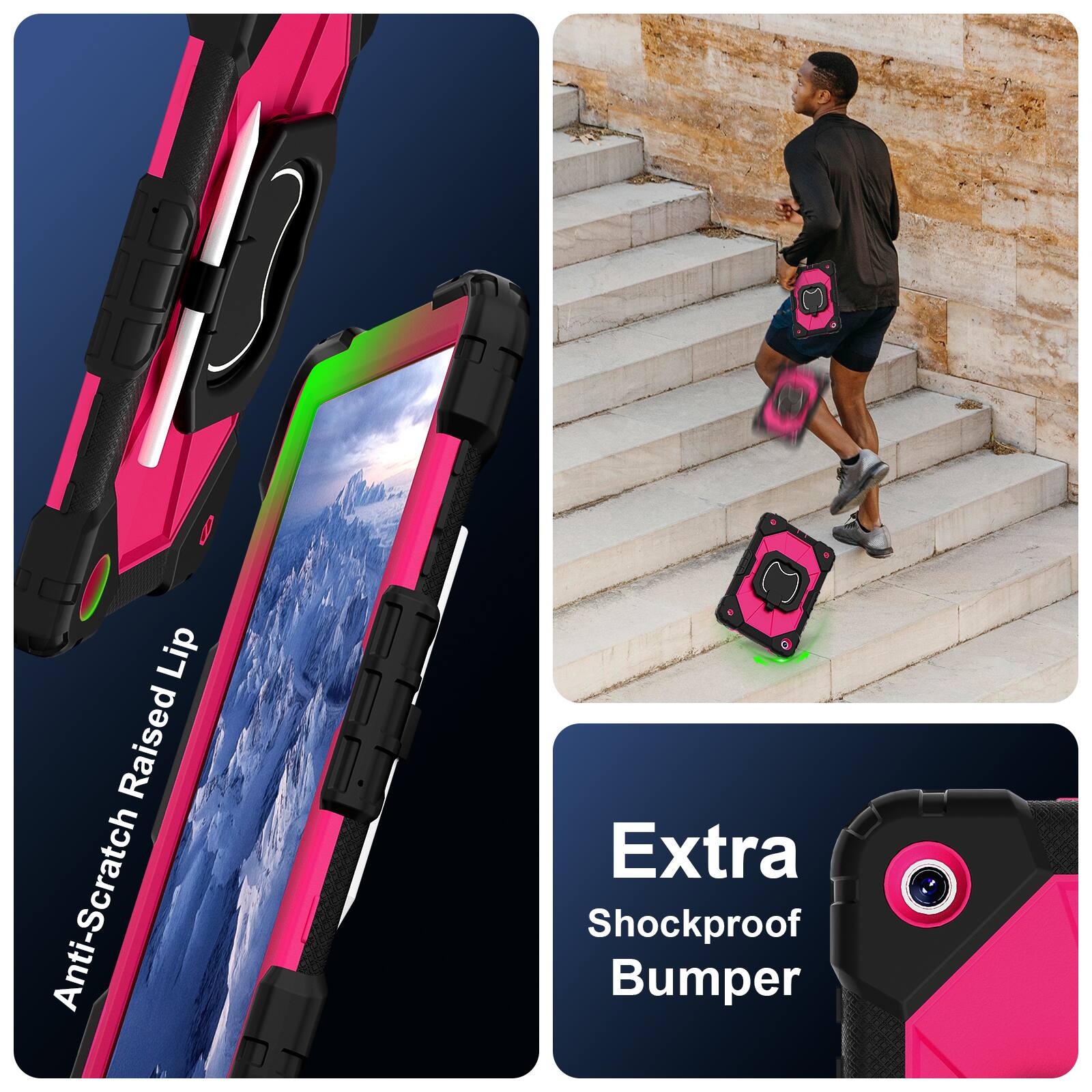 Lip Raised Anti-Scratch Extra Shockproof Bumper

Anti-Scratch Raised Lip

Extra Shockproof Bumper