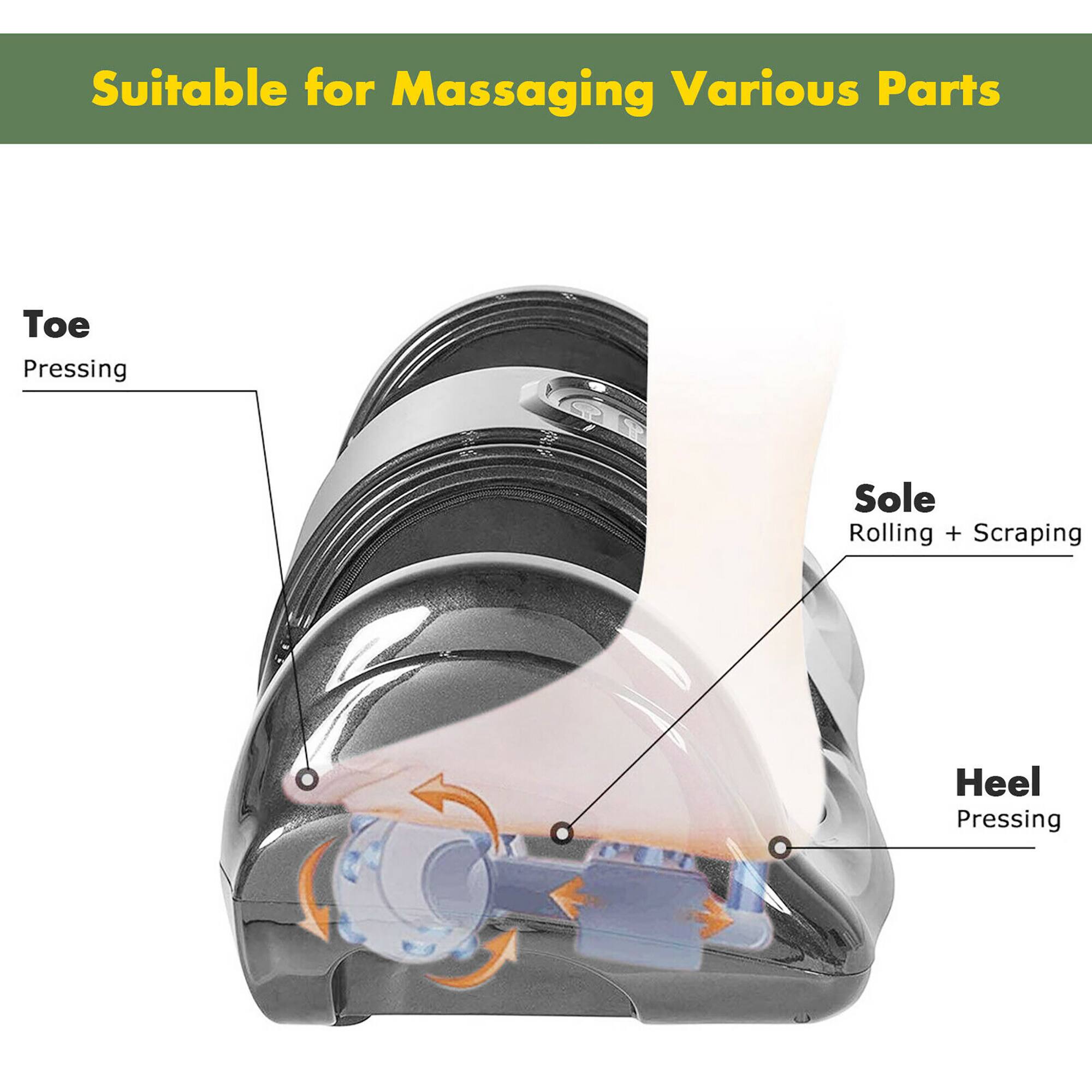 Suitable for Massaging Various Parts: Toe Pressing, Sole Rolling + Scraping, Heel Pressing