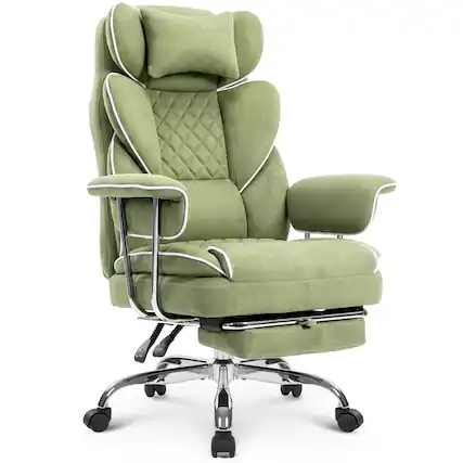 Front. Neo Chair - NEO CHAIR Executive Office Chair, Ergonomic Big and Tall Heavy Duty Computer Desk Chair, High Back with Lumbar Support - Green.