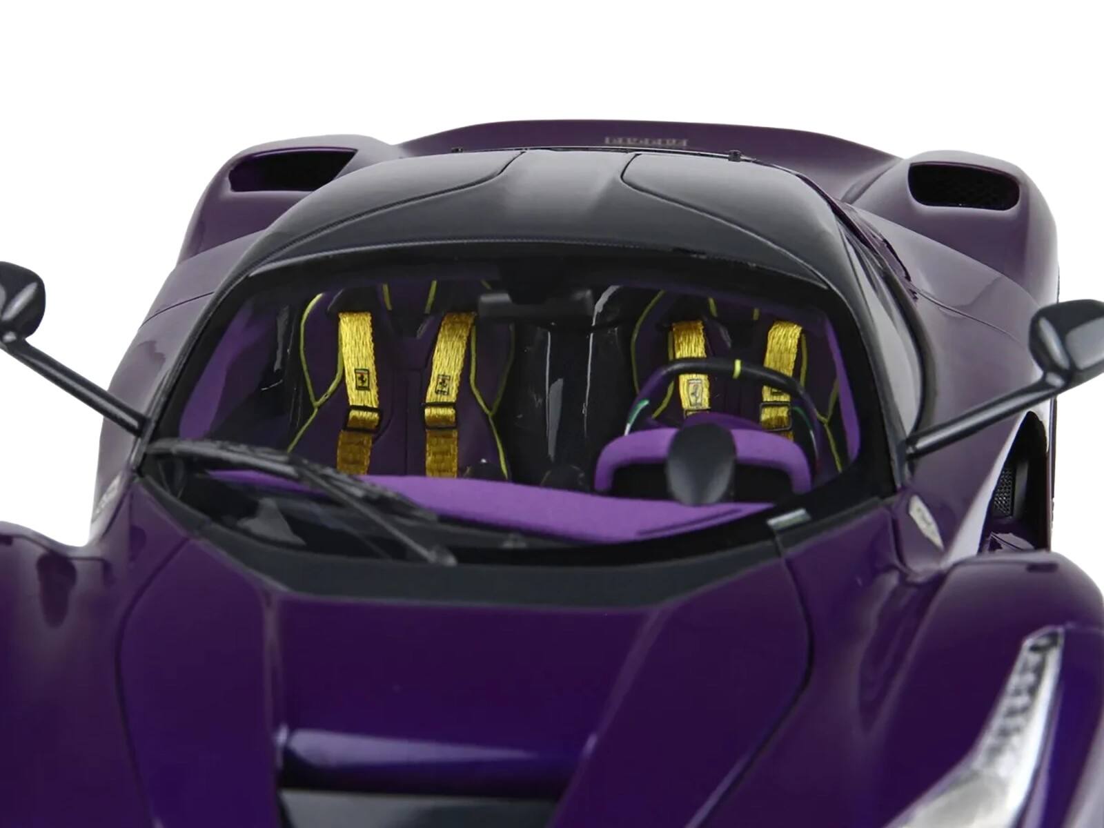 Alt View 2. BBR - 2012 Ferrari LaFerrari Purple Dubai Metallic (Viola Vio) with Black Top With Display Case Ltd Ed 1/18 Model Car by BBR.