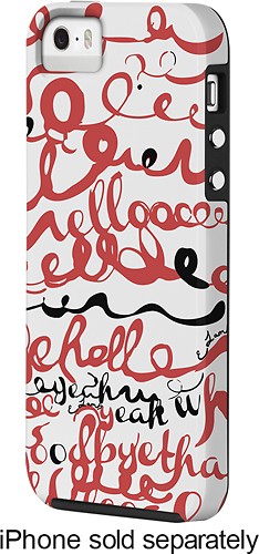  Case-Mate - Elizabeth Lamb Print Case for Apple® iPhone® 5 and 5s - Red/Black