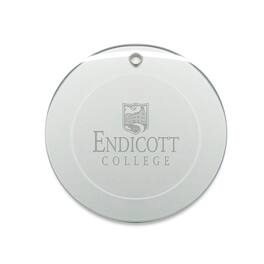 Jardine - Endicott College 3'' Round Glass Ornament - Multicolor