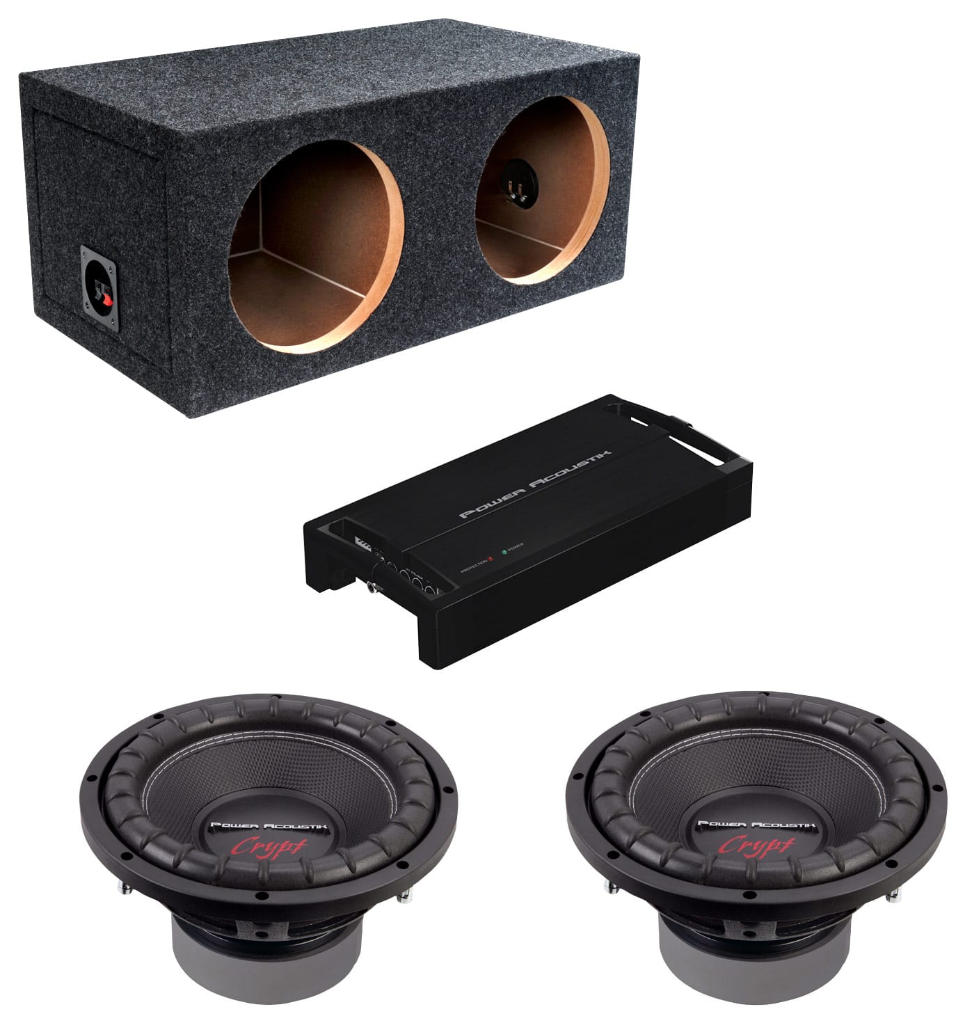 Best Buy Power Acoustik Dual 10" DualVoiceCoil 4Ohm Loaded