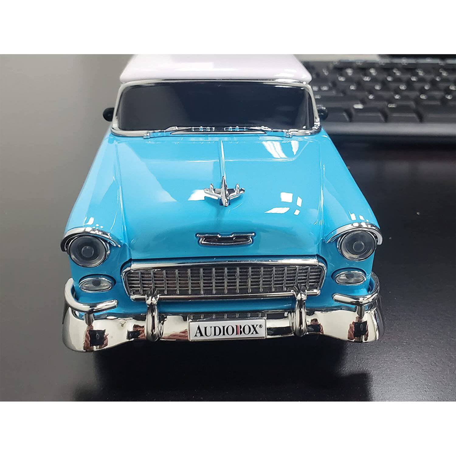 Angle. AudioBox - TRK-5500BT Retro Ride 10-Watt Continuous Output 1955 Replica Car Bluetooth Speaker - Blue.