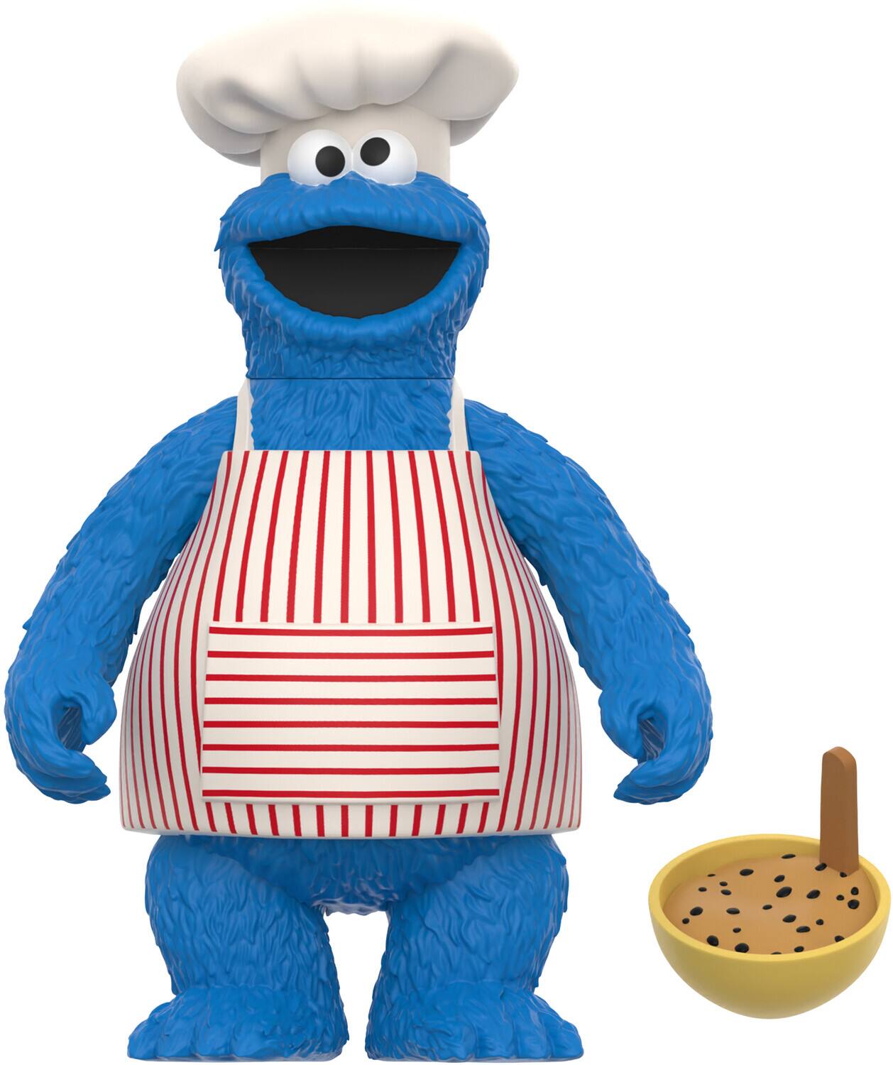 Alt View 4. Super7 - Super7 - Sesame Street - ReAction Wv4 - Chef Cookie   - Collectibles - Multicolor.