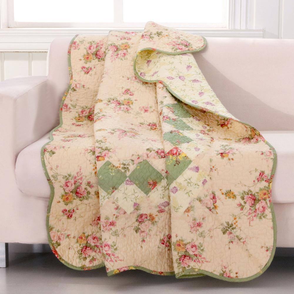 Alt View 1. Greenland Home Fashions - Greenland Home Fashion Bliss Accessory Throw Blanket - Ivory 50x60" - Ivory.