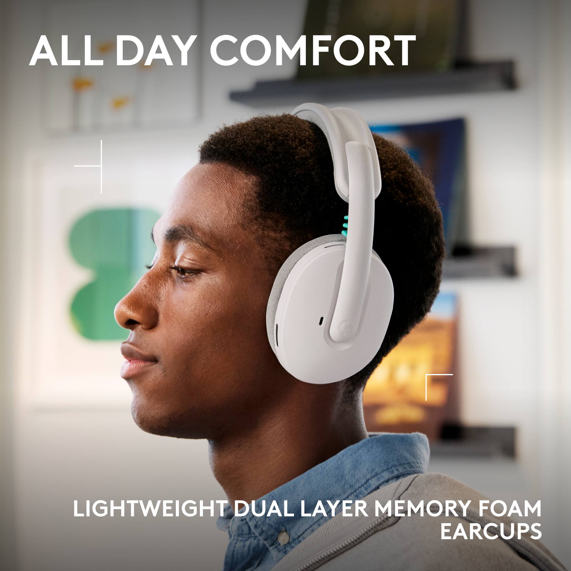 ALL DAY COMFORT

LIGHTWEIGHT DUAL LAYER MEMORY FOAM EARCUPS