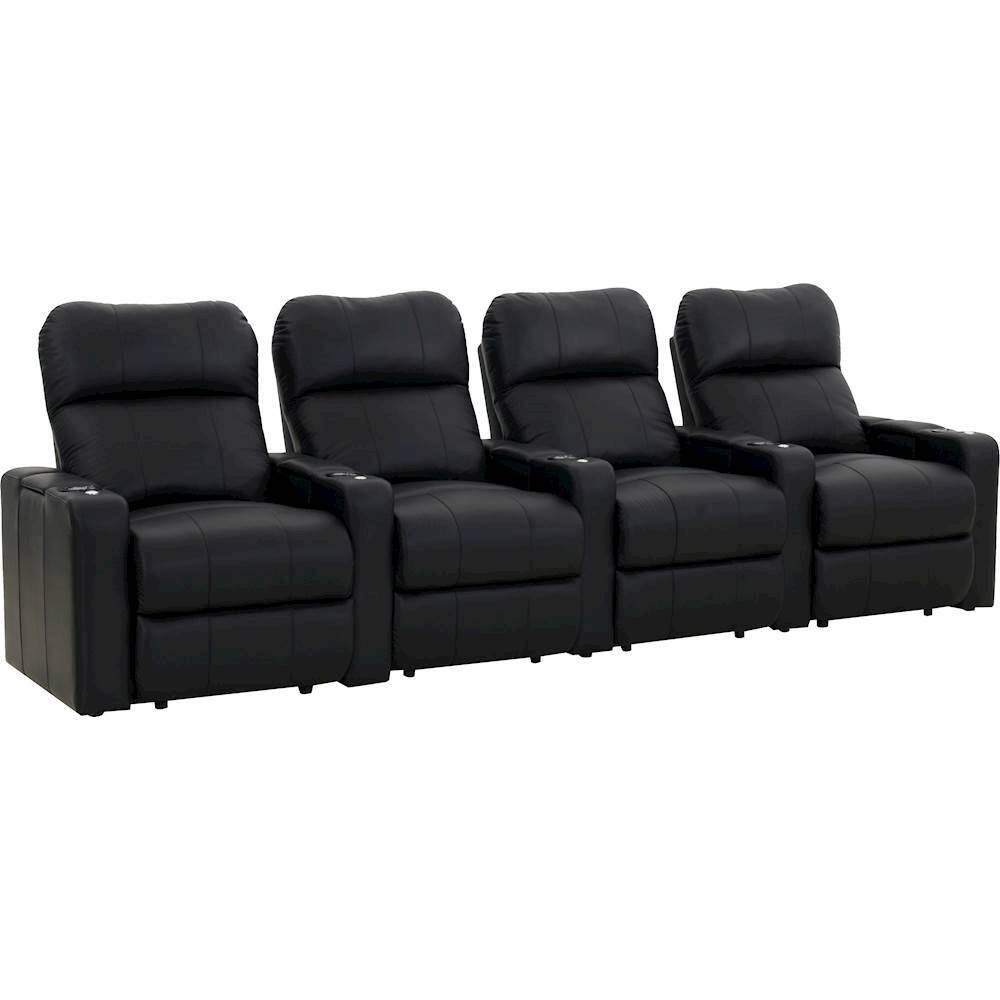 Front. Octane Seating - Turbo XL700 Straight 4-Seat Power Recline Home Theater Seating - Black.