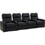 Front Zoom. Octane Seating - Turbo XL700 Straight 4-Seat Manual Recline Home Theater Seating - Black.