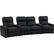 Angle. Octane Seating - Turbo XL700 Curved 4-Seat Manual Recline Home Theater Seating with Middle Loveseat - Black.