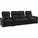 Front. Octane Seating - Turbo XL700 Straight 4-Seat Power Recline Home Theater Seating with Middle Loveseat - Black.