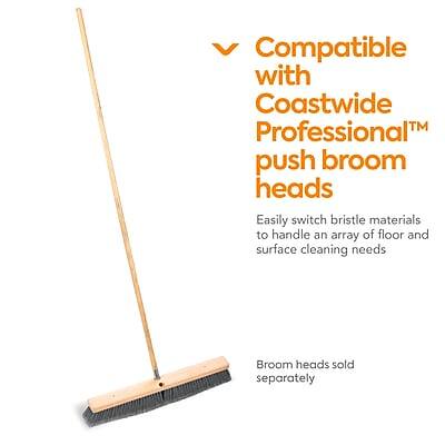 Compatible with Coastwide Professional™ push broom heads. Easily switch bristle materials to handle an array of floor and surface cleaning needs. Broom heads sold separately.