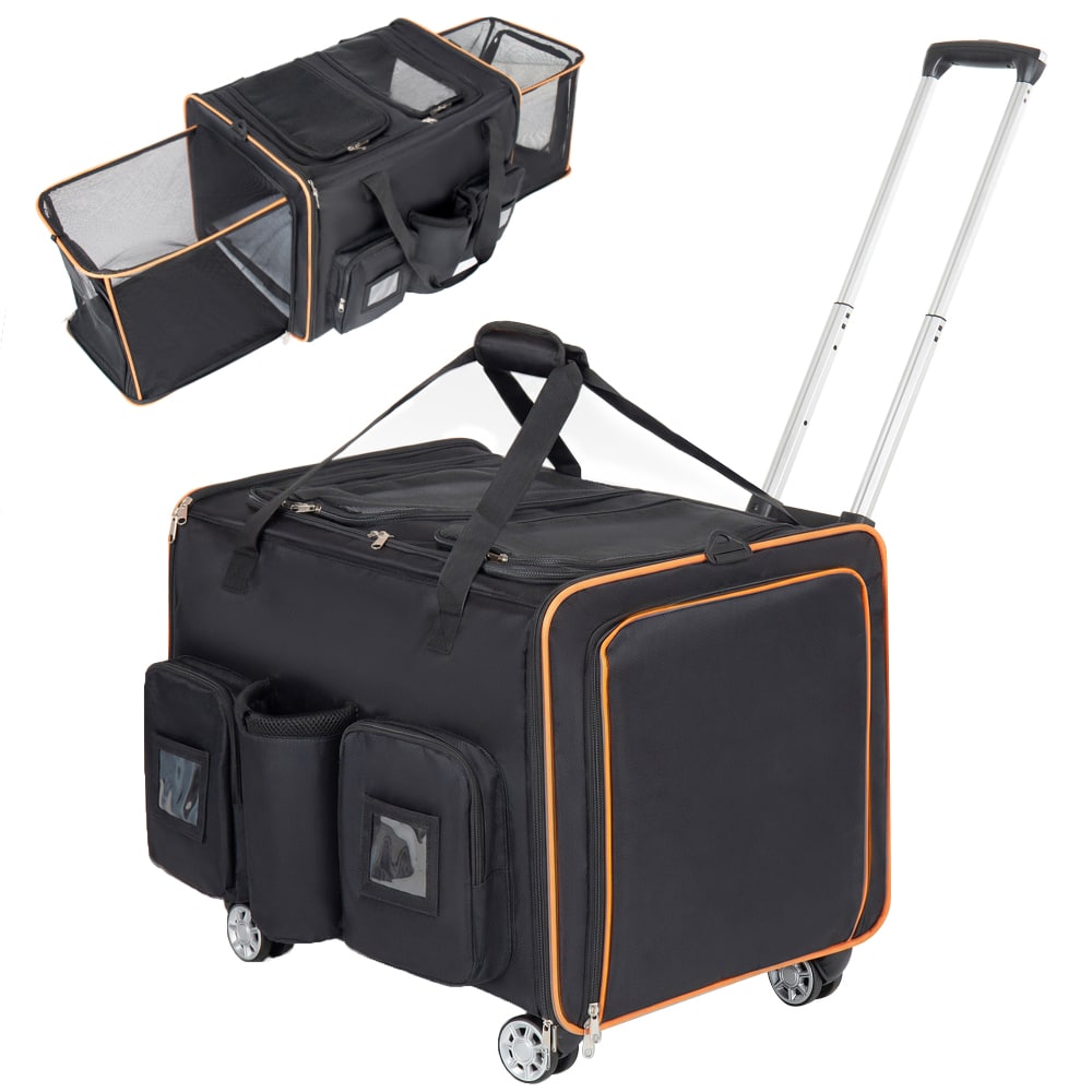JUJABU - 2 in 1 Large Cat Carrier with Wheels for 2 Cats, Expandable Foldable Double Pet Carrier with Removable Divider price history on PriceWatchPro