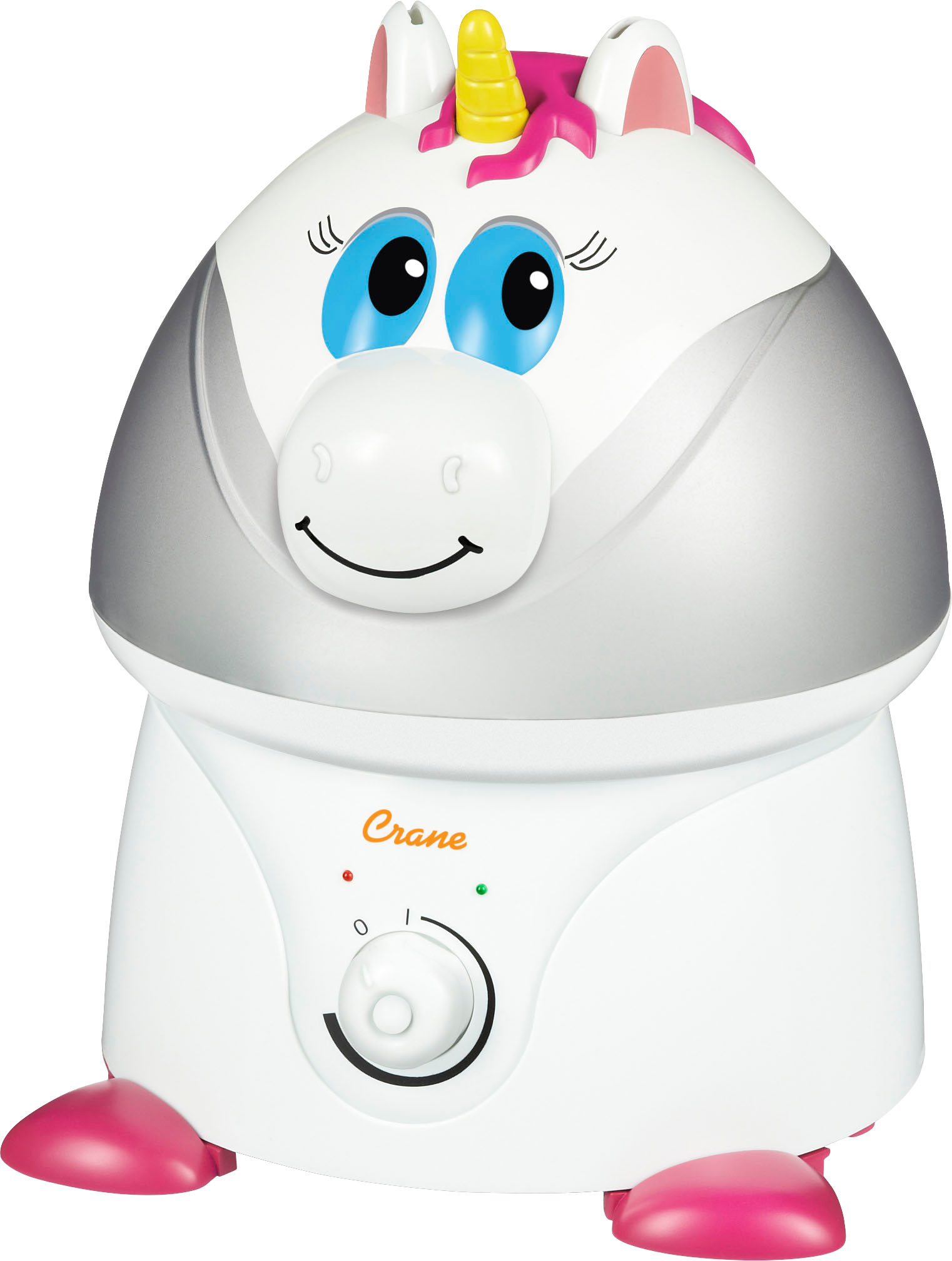 Angle View: CRANE - 1 Gal. Adorable Ultrasonic Cool Mist Humidifier for Medium to Large Rooms up to 500 sq. ft. - Unicorn - White/Pink