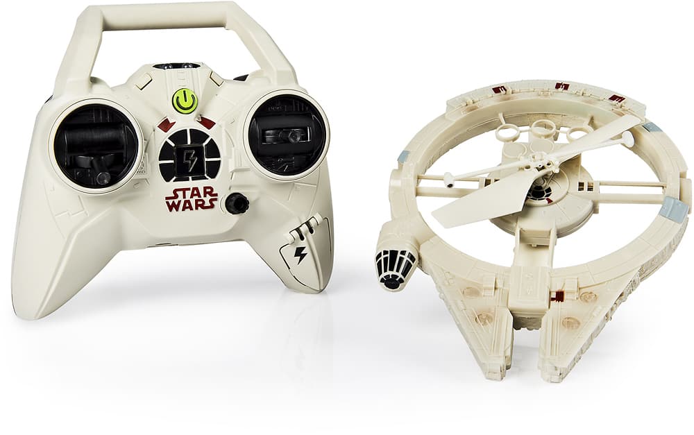 Customer Reviews Spin Master Air Hogs Star Wars Remote Controlled Millennium Falcon White 6024696 Best Buy