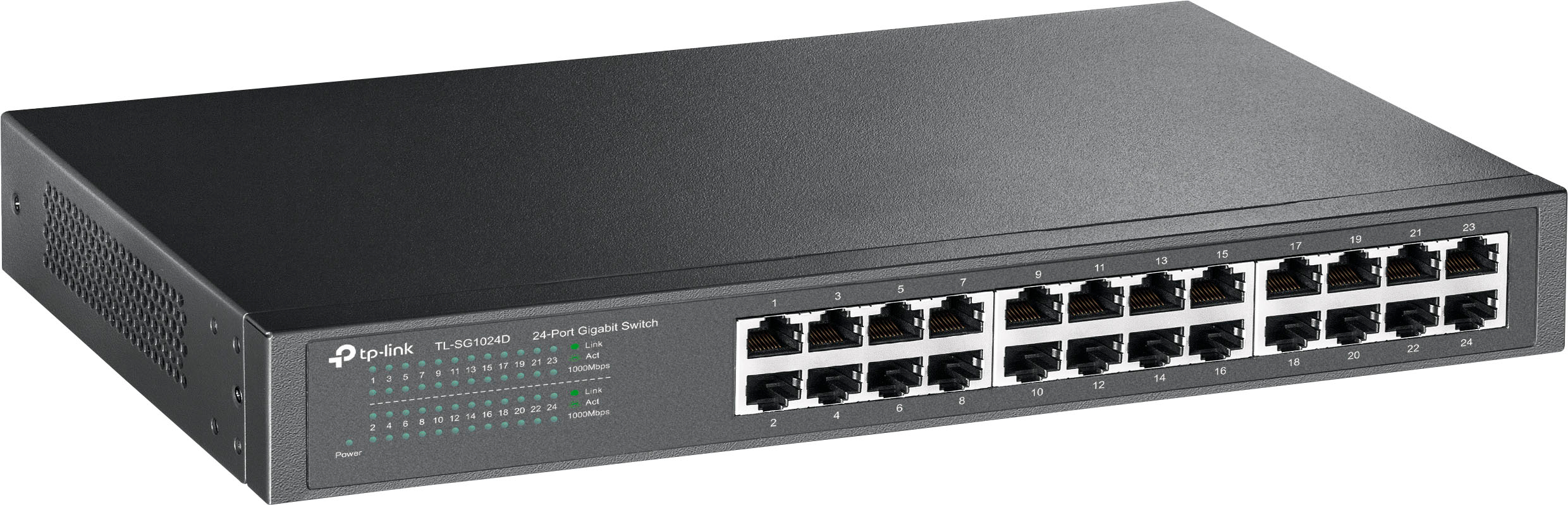 TP-Link 24-Port 10/100/1000 Mbps Gigabit Ethernet Switch Gray TL-SG1024D -  Best Buy