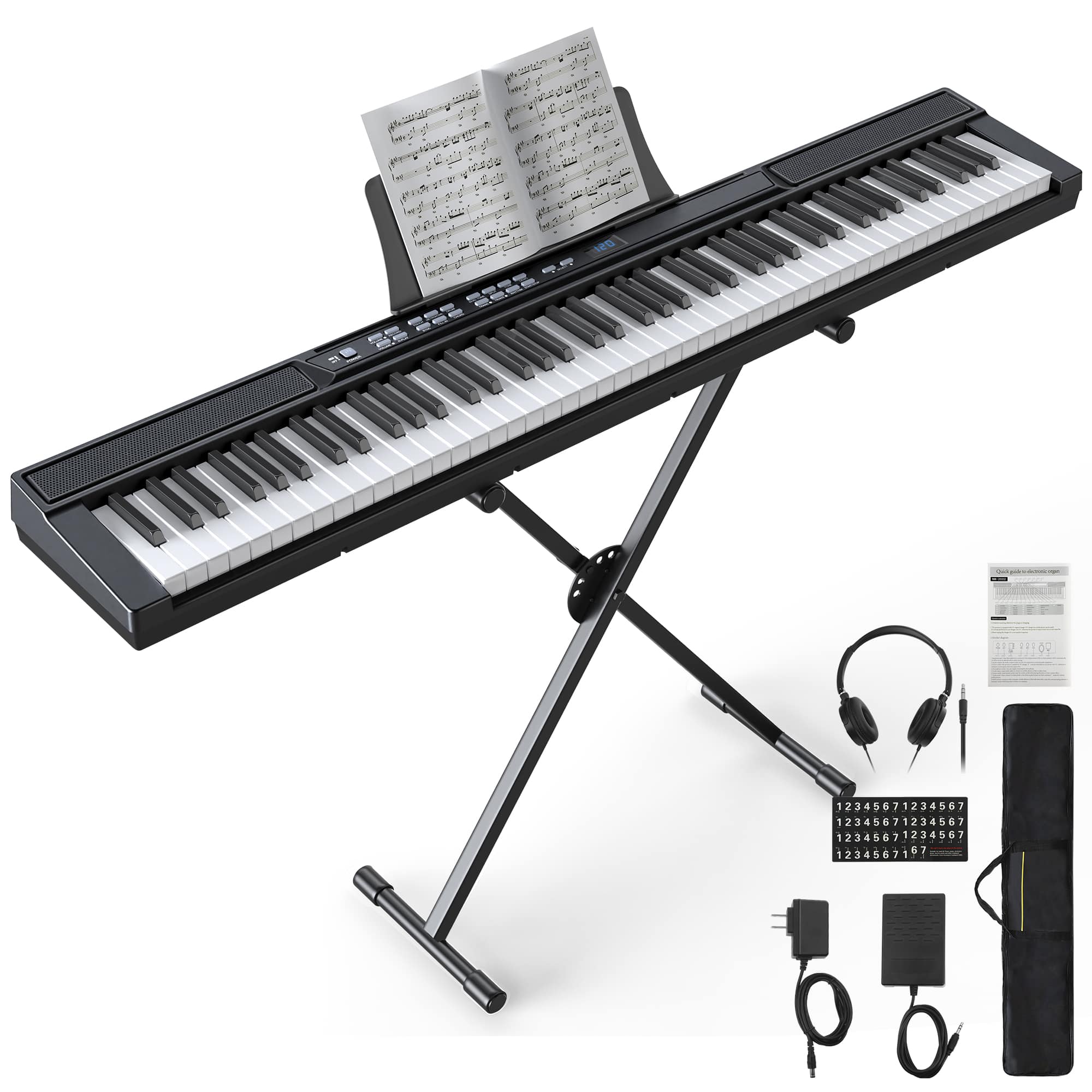 Sugift 88 Key Digital Piano Keyboard Portable Electric Piano with