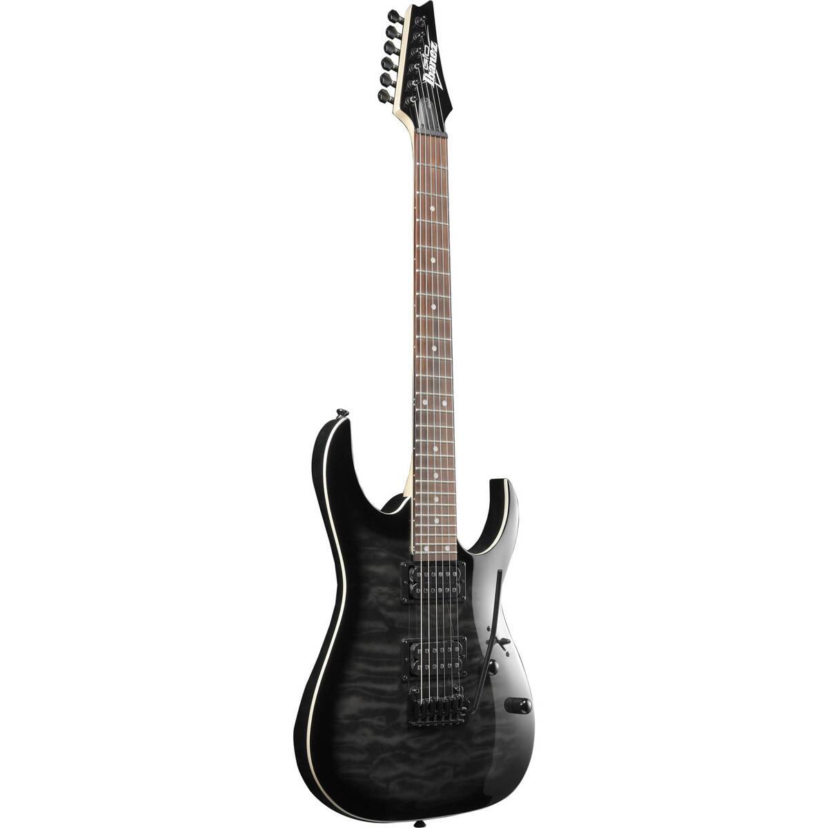 Alt View 2. Ibanez - Ibanez RGA Gio GRGA120QA Electric Guitar, Transparent Black Burst.