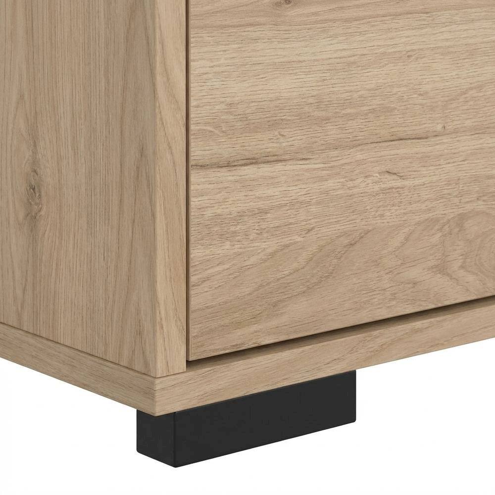 Alt View 2. FurniFact - Jackson Hickory 3-Drawer Chest - Jackson Hickory.