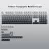 Womier - Double Shot PBT keycaps,Topographic Keys Cherry Profile Key caps for All US Layout Mechanical Keyboardd - Gray