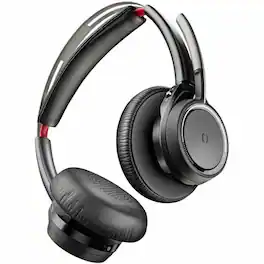 HP - Poly Voyager Focus B825 UC Headset - Google Assistant, Siri - Stereo - USB Type A - Wired/Wireless - Bluetooth - 98.4 ft - Black