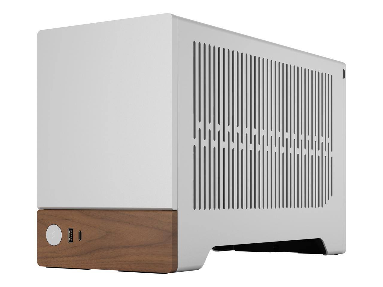 Alt View 1. Fractal Design - Fractal Design Terra Silver Mini-ITX Small Form Factor PC Case with PCIe 4.0 Riser - Silver.