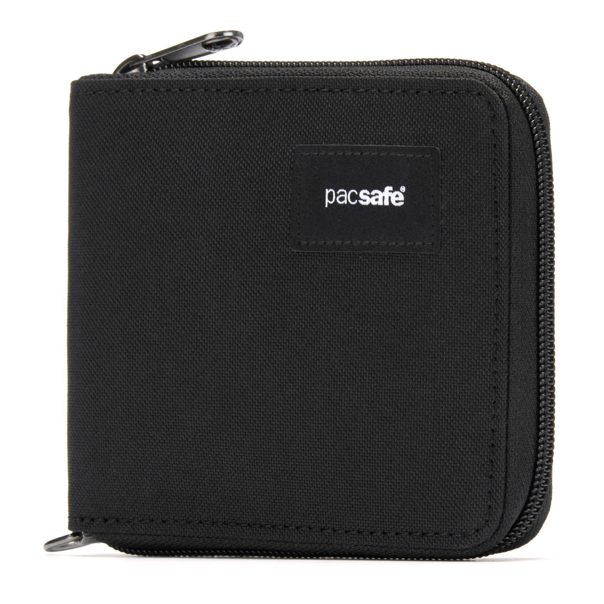 Left. Pacsafe - RFIDsafe Zip Around Wallet - Jet Black.