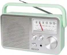 FM 88 92 96 100 104 108 MHz AM 530 800 1000 1200 1400 1700 kHz FM AM VOLUME TUNING + POWER AUX IN JENSEN