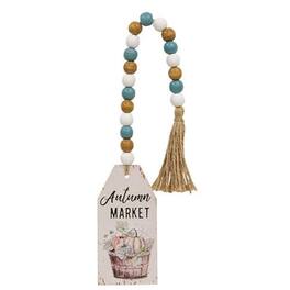 BreeBe - *Autumn Market Beaded Wood Tag - Multi