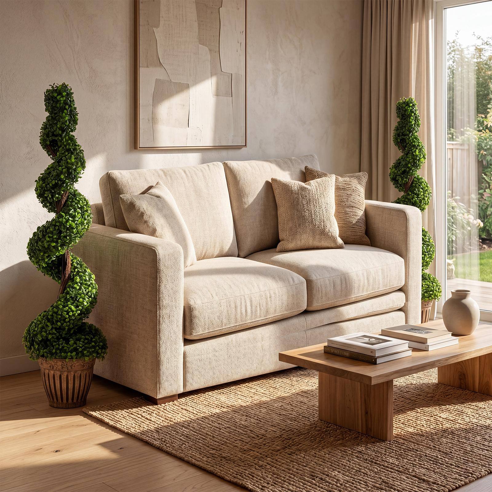 Alt View 3. Costway - Costway 4FT Artificial Boxwood Spiral Tree Faux Tree W/Realistic Leaves Indoor Outdoor - Green.