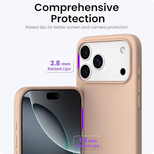 Comprehensive Protection  
Raised lips for better screen and camera protection  
2.8 mm Raised Lips  
1.2 mm Bolsed Lips