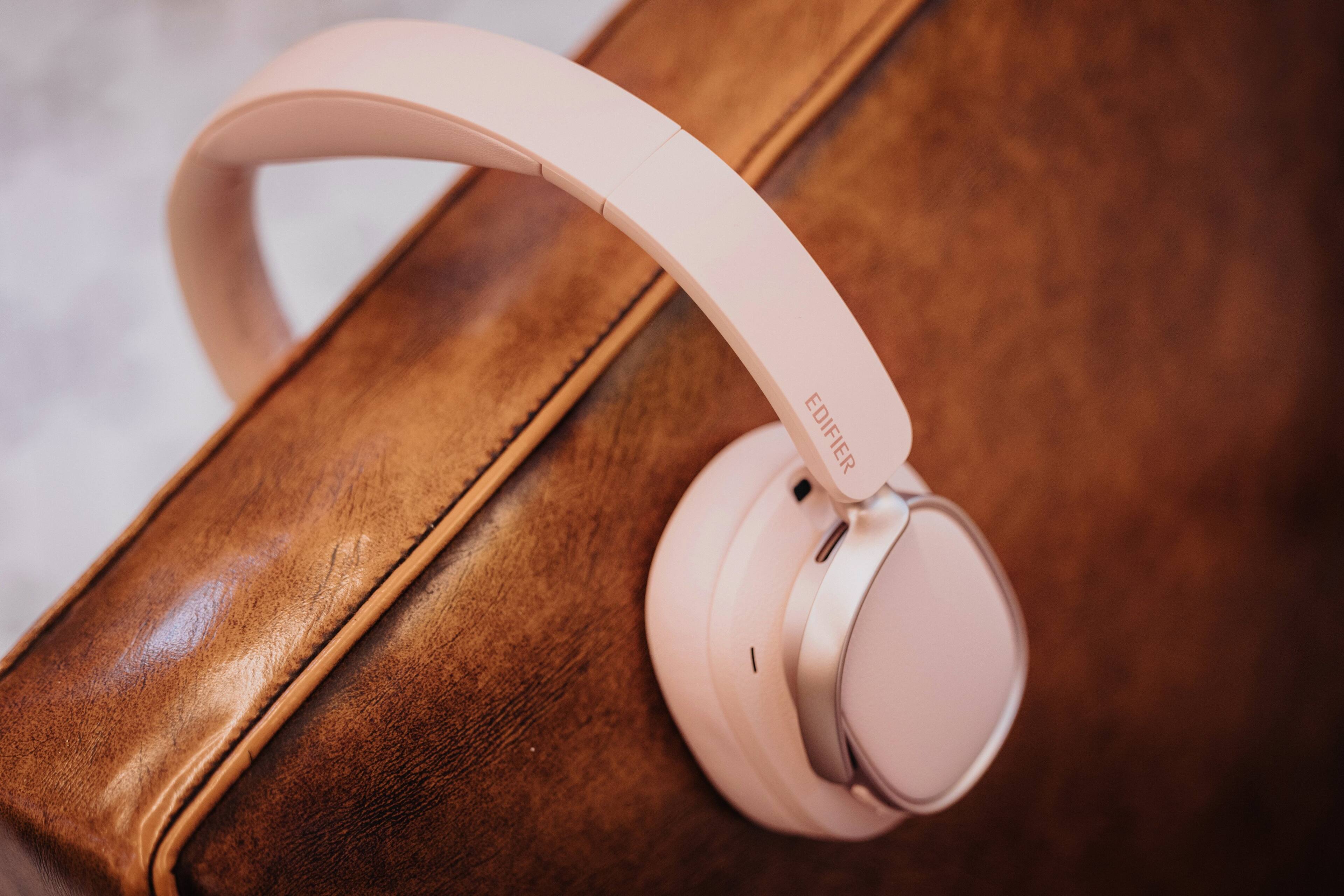 Alt View 6. Edifier - ES850NB Active Noise Cancelling Headphones - Pink.