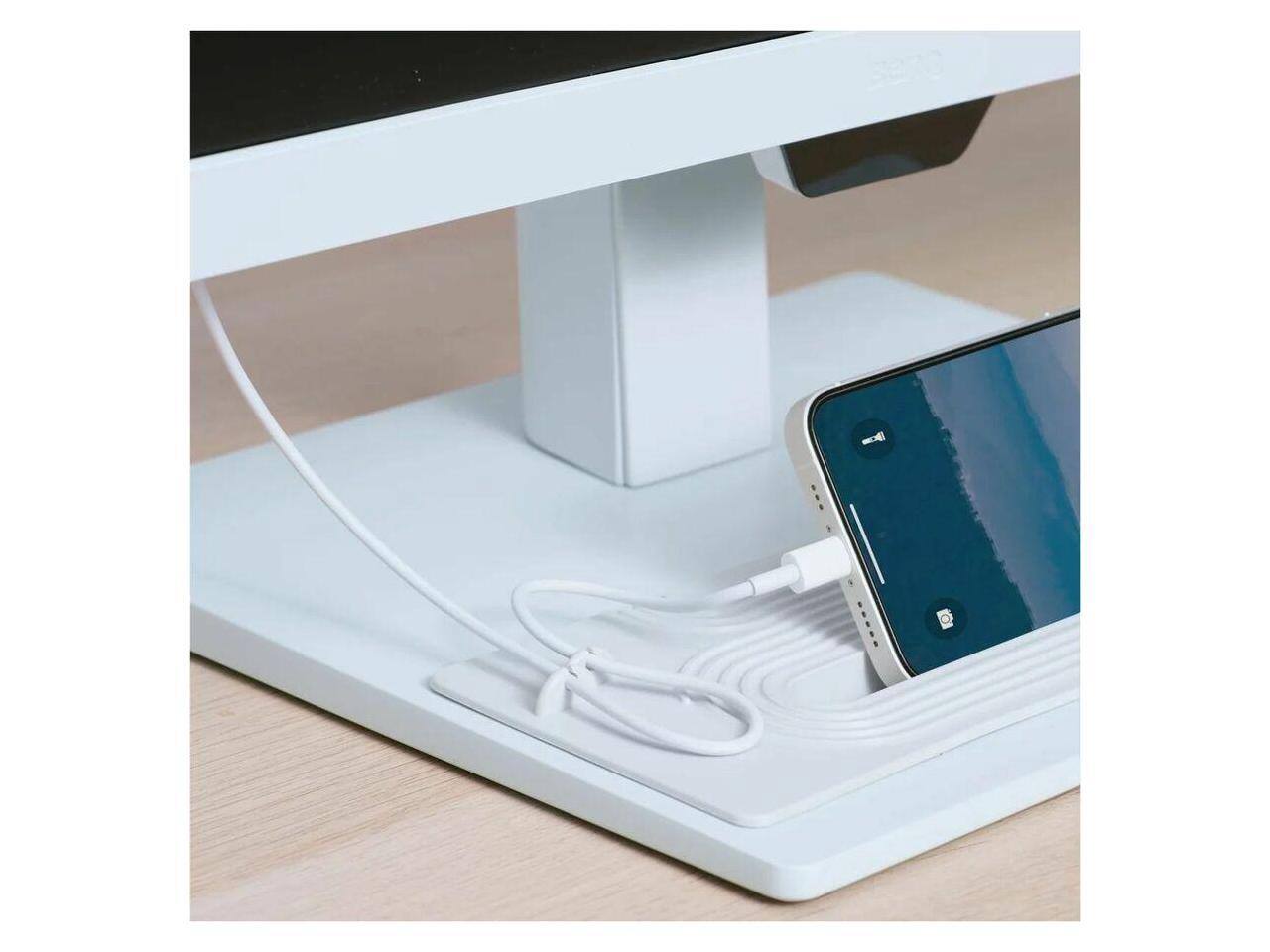 Alt View 5. BenQ - BenQ GW3290QT 32" 1440p IPS Gaming Monitor | 75Hz | Eye-Care | USB-C 65W | Ergonomic | Speakers & Mic - White.