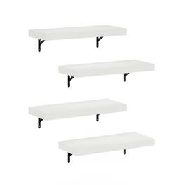 Furinno - Tanna 22-Inch Wall Mounted Floating Display Shelves, Set of 4 - White Texture