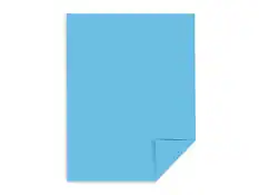 Front. Astrobrights - Cardstock Paper, 65 lbs, 8.5" x 11", 250/Pack - Lunar Blue.