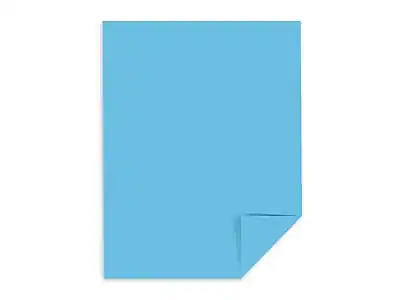 Front. Astrobrights - Cardstock Paper, 65 lbs, 8.5" x 11", Lunar Blue, 250/Pack - Lunar Blue.