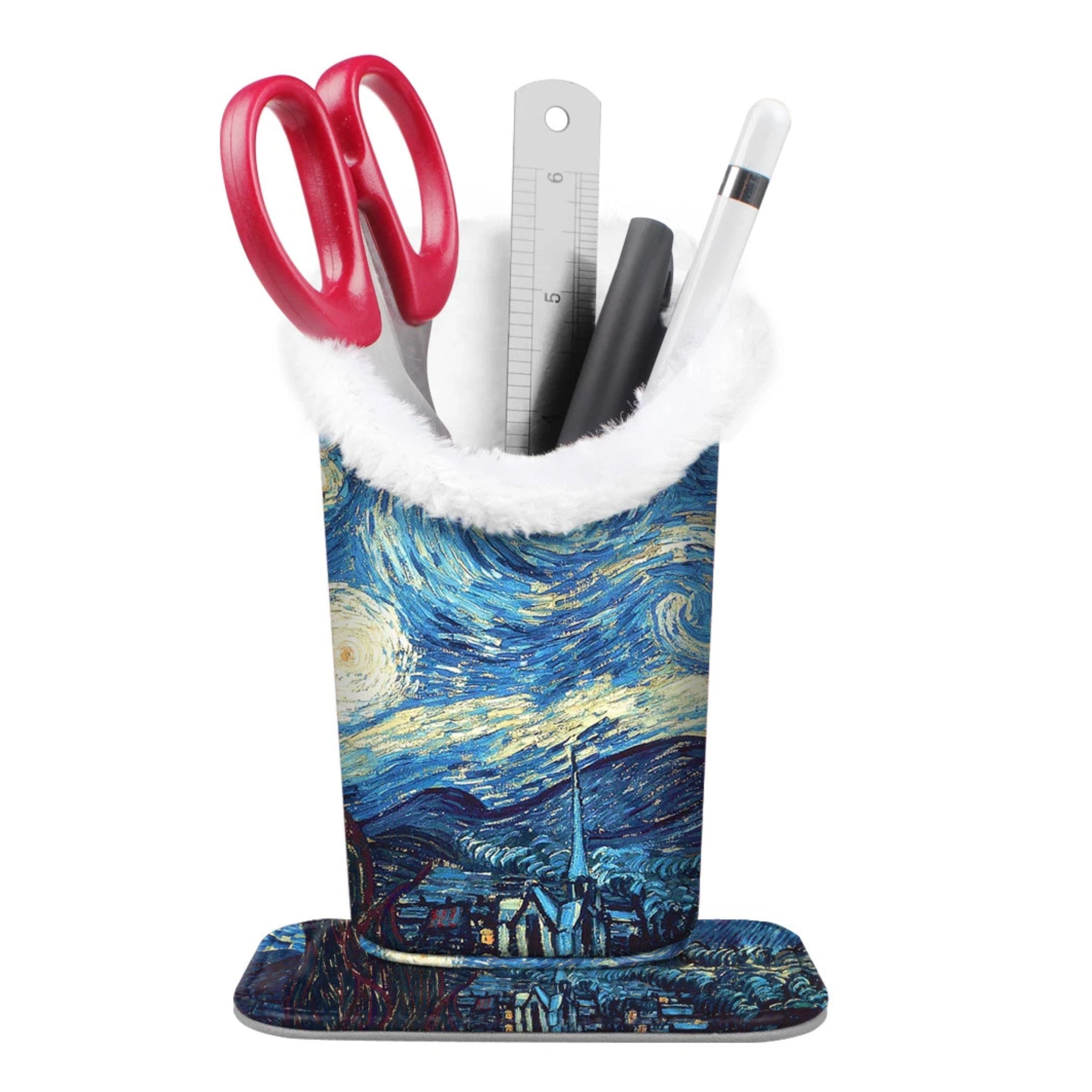 Kitcheniva - PU Leather Plush Lined Eyeglasses Protective Cover Holder Magnetic Stand Desk Organizer - Starry Night price history on PriceWatchPro