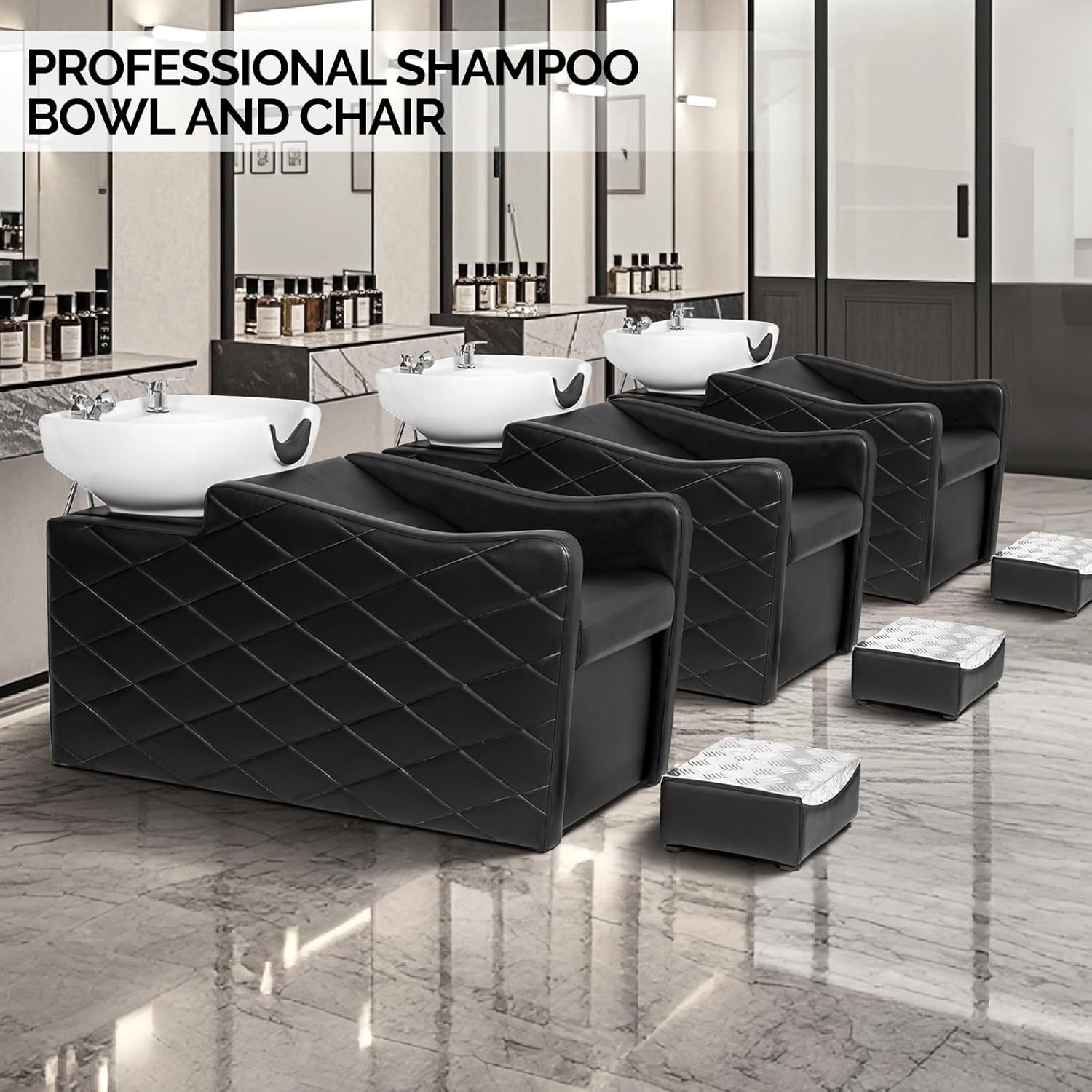 PROFESSIONAL SHAMPOO BOWL AND CHAIR