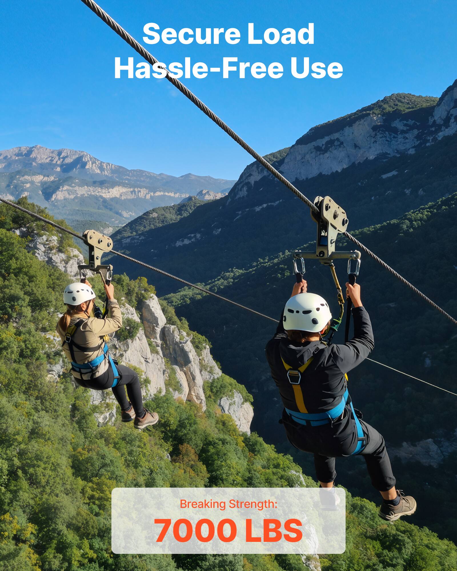 Secure Load Hassle-Free Use  
Breaking Strength: 7000 LBS