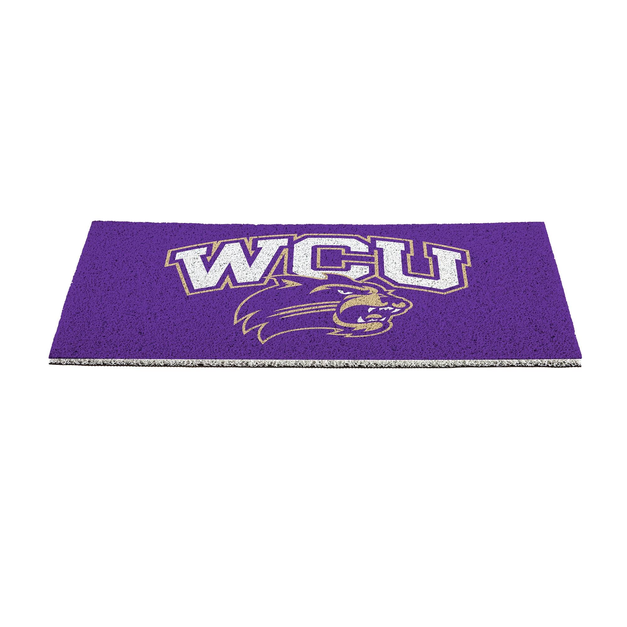 Alt View 1. Evergreen Enterprises - Western Carolina Catamounts 16" x 28" Full Color Indoor/Outdoor Logo Turf Mat - Multicolor.