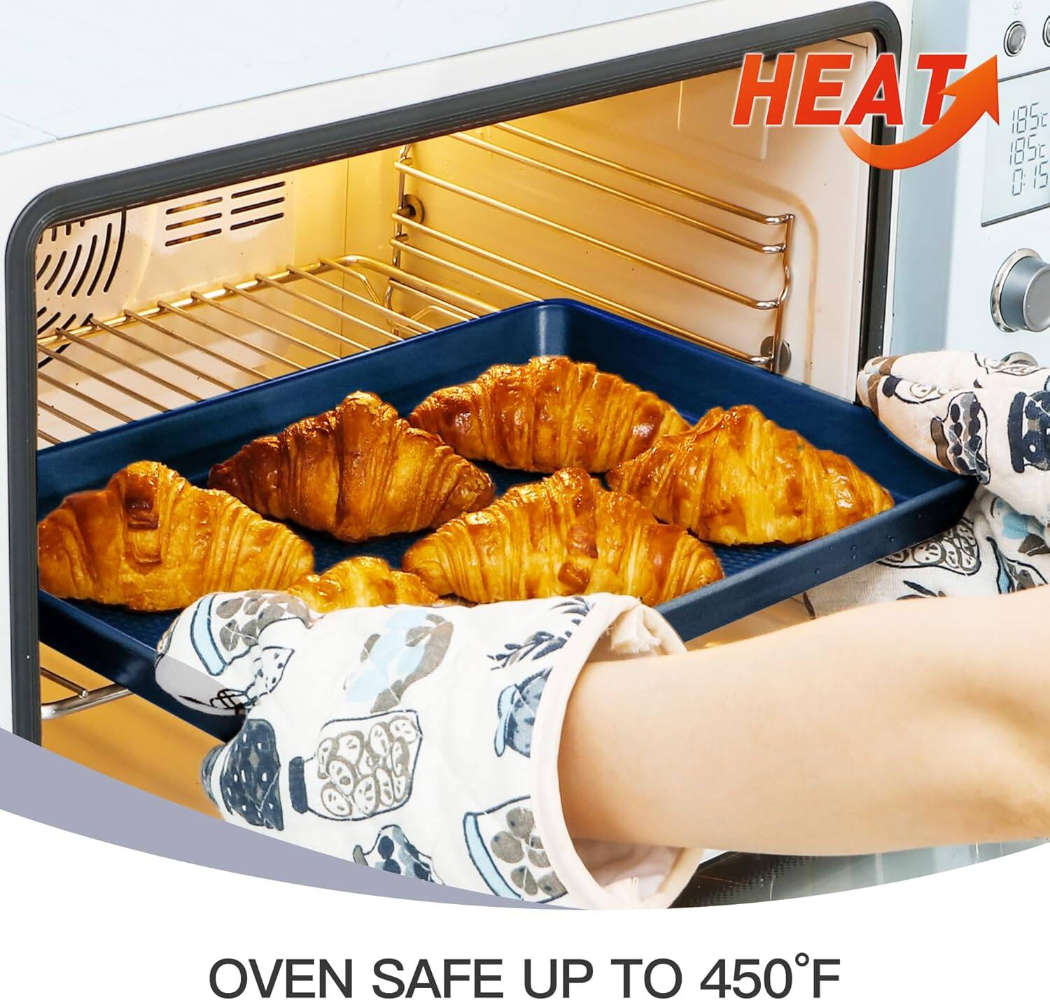 HEAT 185°C

OVEN SAFE UP TO 450°F