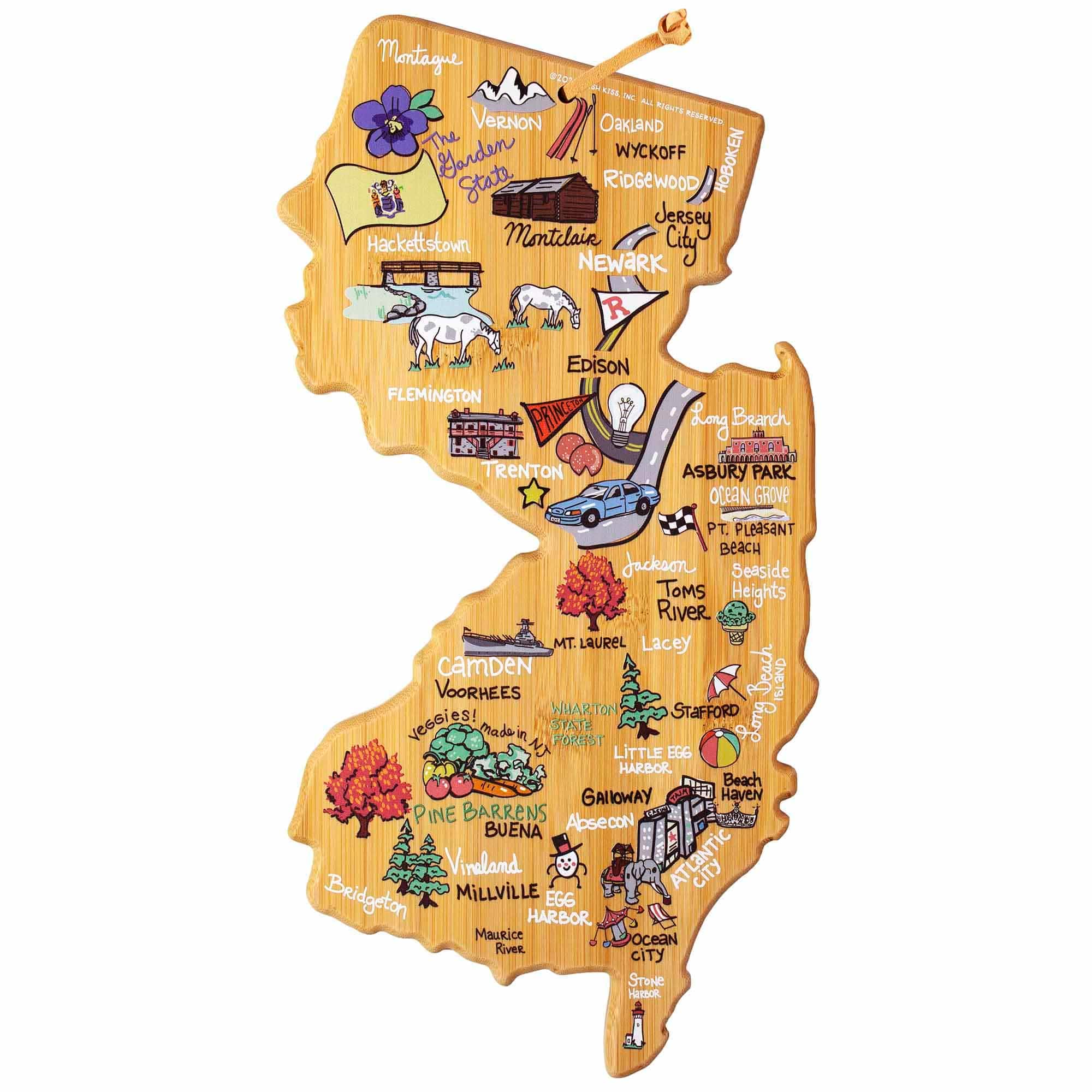 Totally Bamboo - New Jersey Cutting Board with Artwork by Fish Kiss price history on PriceWatchPro