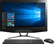 Front Zoom. Lenovo - IdeaCentre 23.8" 4K Ultra HD Touch-Screen All-In-One - Intel Core i5 - 8GB Memory - 1TB+8GB Hybrid Hard Drive - Black.
