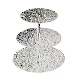 Kitcheniva - Acrylic 3 Tier Dessert Cupcake Stand, Water Ripple Design - Clear