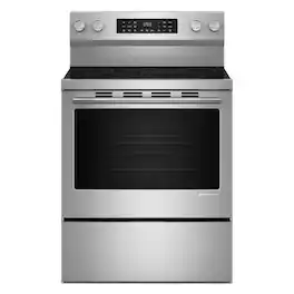 KitchenAid - 30 in. Wide 5 elements 5.3 cu. ft. Smart Freestanding Electric Range with Convection Cooking Modes - PrintShield Stainless Finish