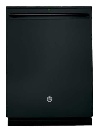 Front. GE - 24" Top Control Tall Tub Built-In Dishwasher with Stainless Steel Tub.